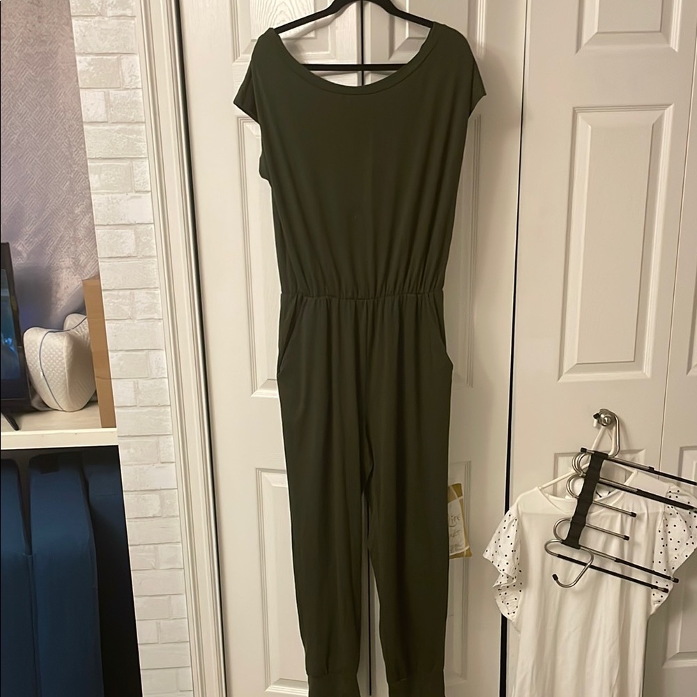 Olive Green Women's Jumpsuit